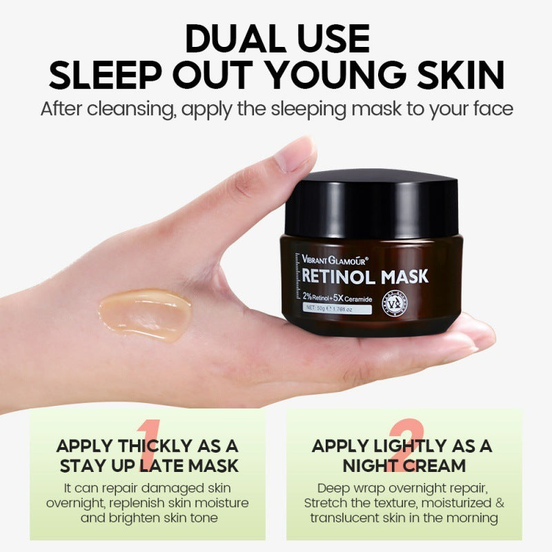 En sovmask med retinol som återfuktar och reducerar rynkor